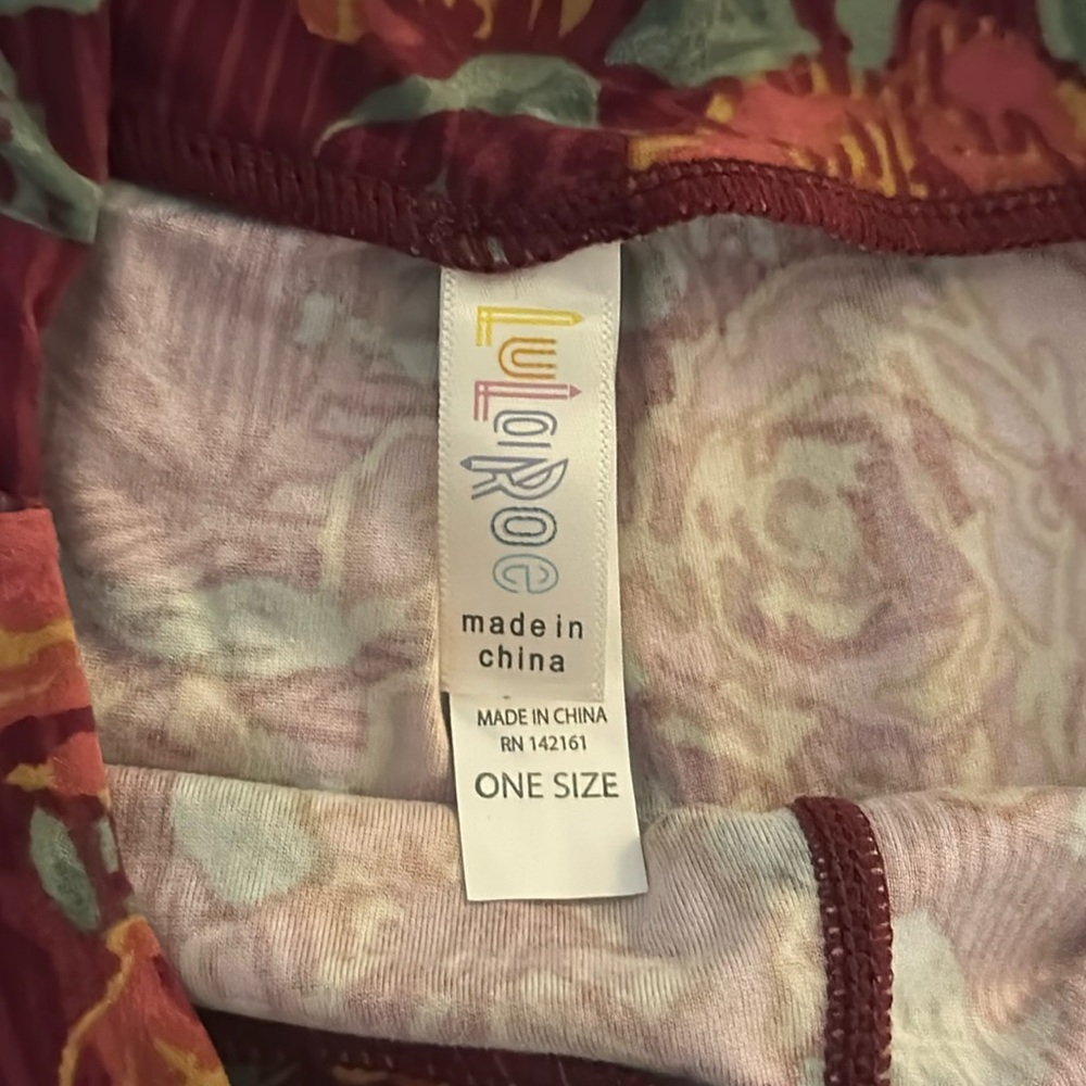 LuLaRoe Women’s Floral Print Leggings/Size: One Size (2-10)/ Color: Multi (NWOT) - Picture 5 of 9